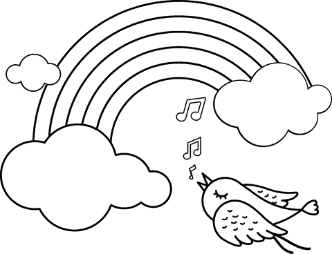 30 desenho de passarinho cantando para imprimir