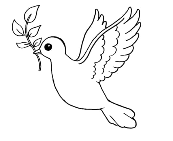 34 desenho simples de passarinho voando