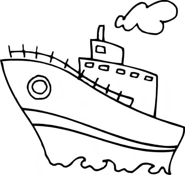 9 desenho simples de navio
