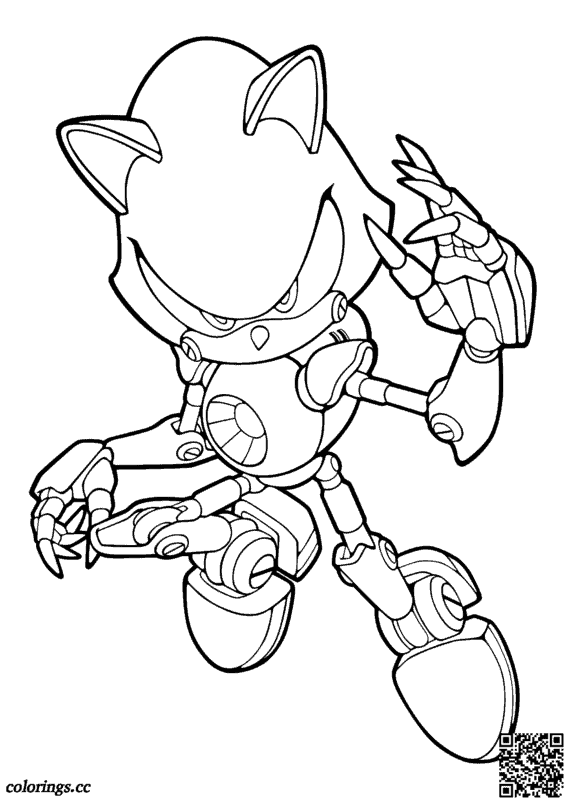 Metal Sonic grande para pintar