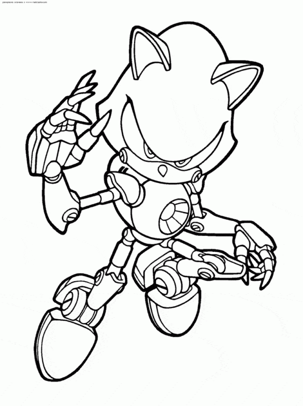 Desenhos do Metal Sonic para colorir - Bora Colorir