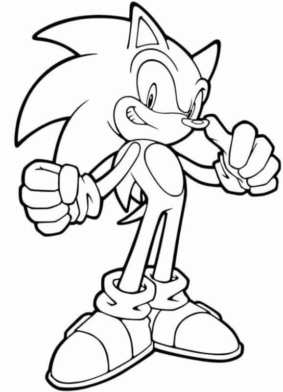 Desenhos de Sonic para colorir · Creative Fabrica