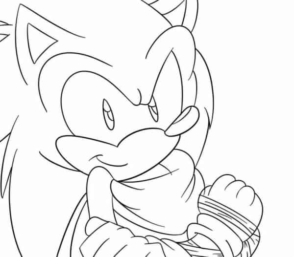 Sonic Boom com seus lenços marrons para colorir