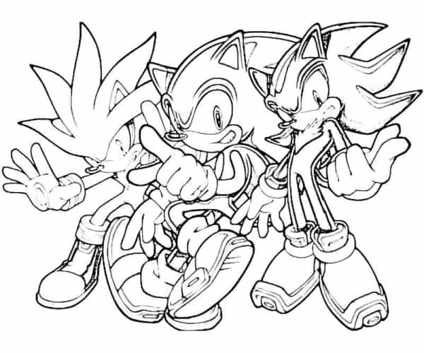 Desenho de Sonic e sua força para colorir - Tudodesenhos