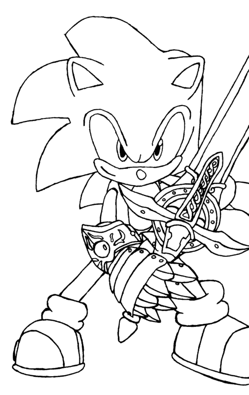 Desenho colorir - Sonic - Tarefa Digital