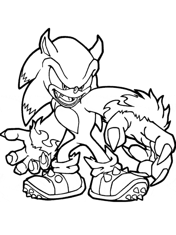 Desenhos para colorir do Sonic Exe para crianças - Desenhos para colorir  para impressão grátis