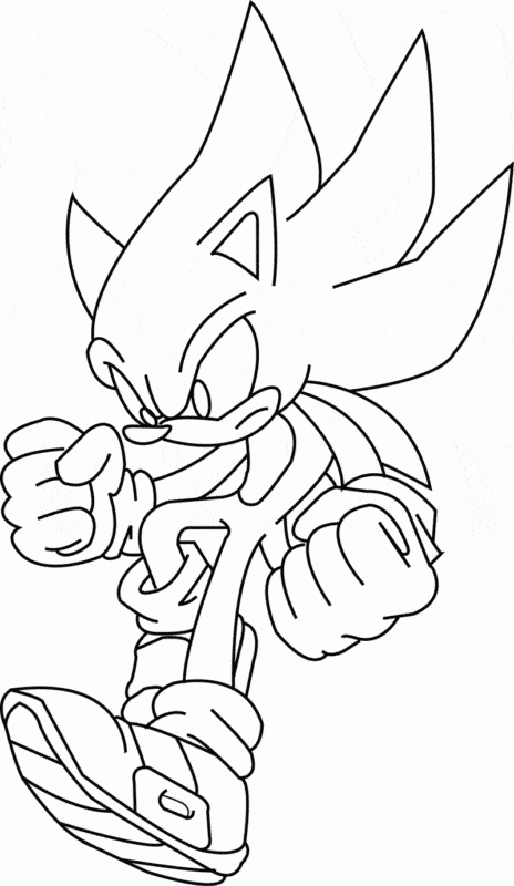Super Sonic para colorir2