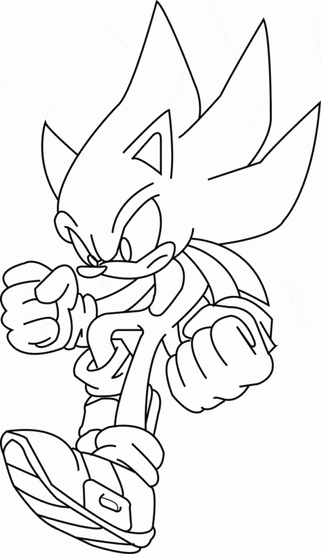 Sonic super rápido para colorir