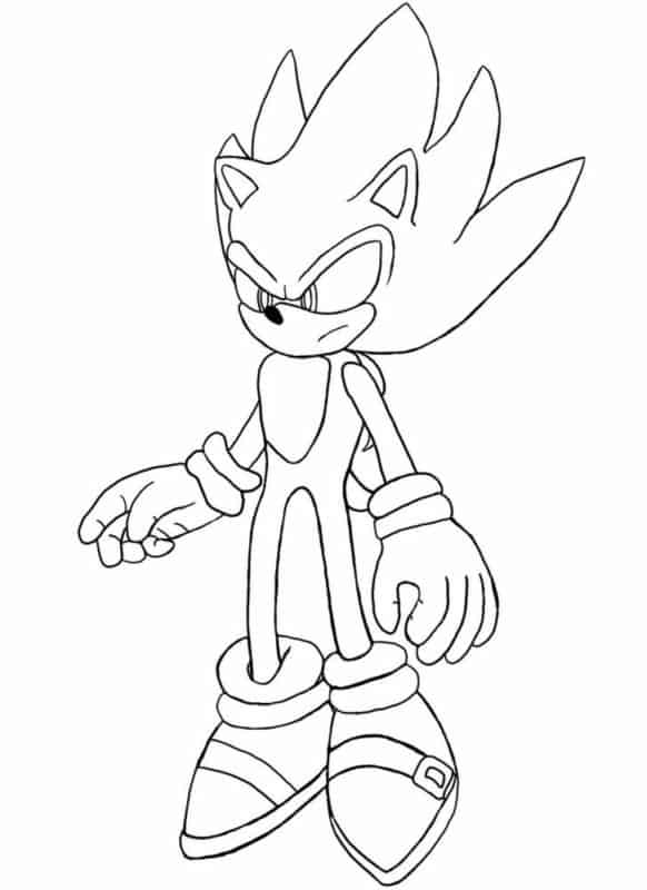 Super Sonic para colorir3
