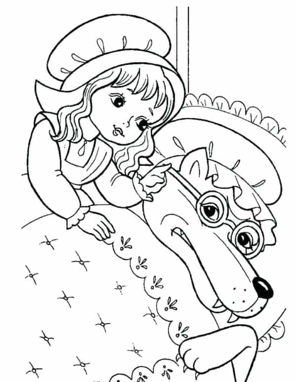 1573269430 e red riding hood coloring pages printable little free worksheets