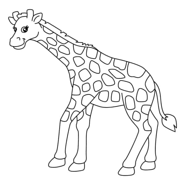 2 atividade de girafa para imprimir e colorir