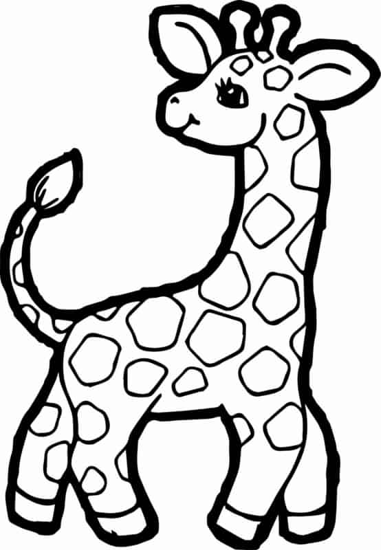 41 desenho fofinho de girafa