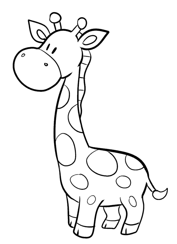 42 desenho cute de girafinha para pintar