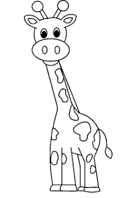 46 desenho fofo de girafa para imprimir gratis