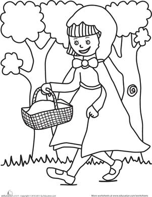 color red riding hood scene