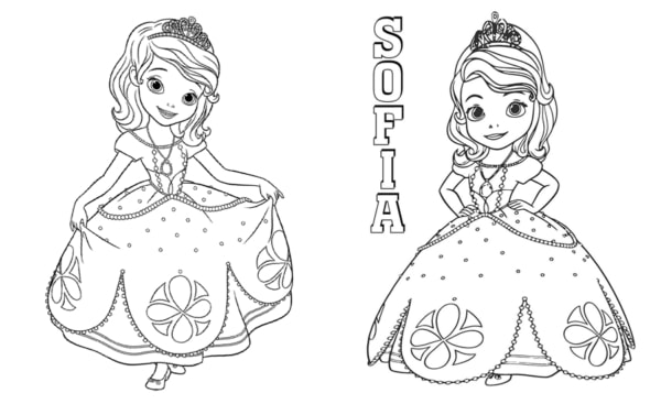 14 desenhos Princesa Sofia para imprimir