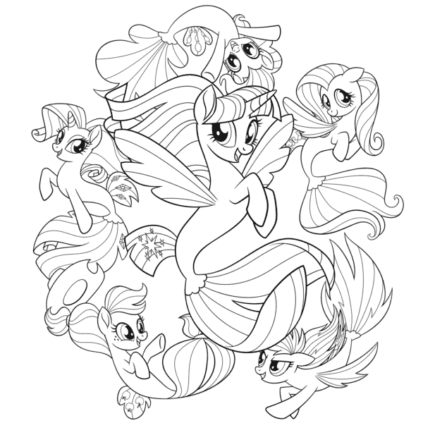 🦄🌈 My Little Pony Para Colorir