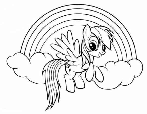 23 desenho My Little Pony com arco iris