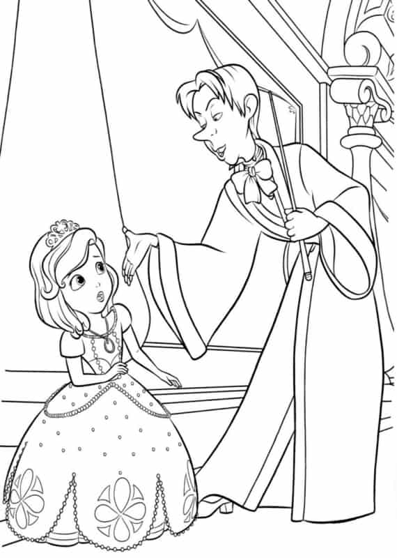 46 princesa Sofia com Cedric para colorir