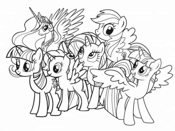 5 atividade para pintar My Little Pony