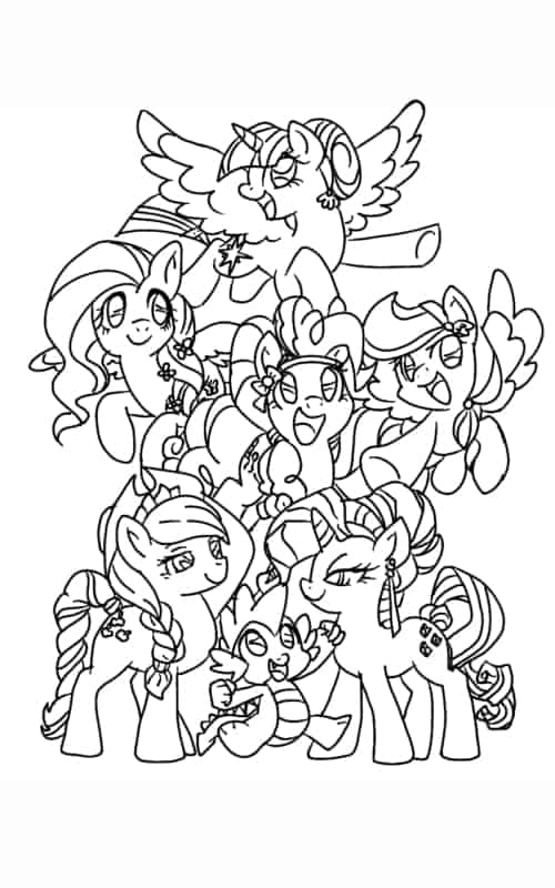 52 desenho divertido My Little Pony para colorir
