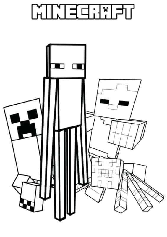 de 60] Desenhos do Minecraft para colorir - Gratis