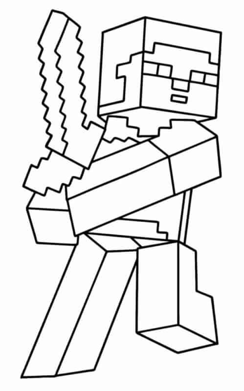 Desenhos para colorir de Siren Head Minecraft - Desenhos para colorir  gratuitos para impressão