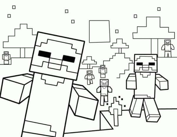 cadres minecraft para colorir