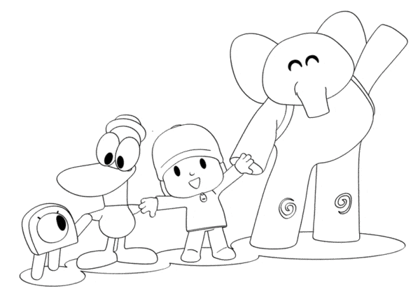 Imprimir para colorir e pintar o desenho Pocoyo - 4919