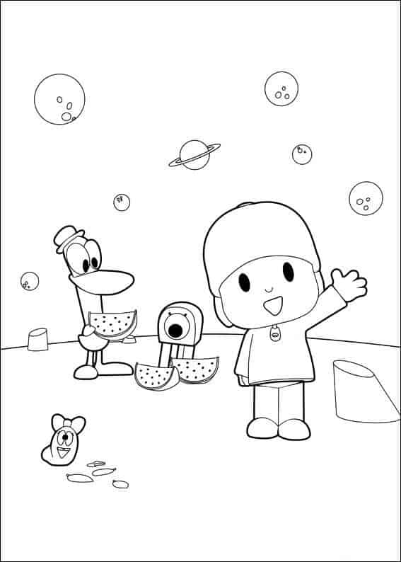 50 Desenhos Para Pintar e Colorir Pocoyo - Folhas A4 Sulfite Avulsas/Soltas