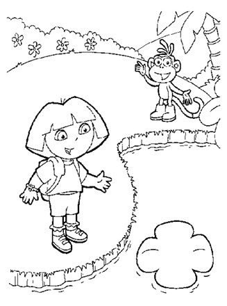 Dora Aventureira para colorir