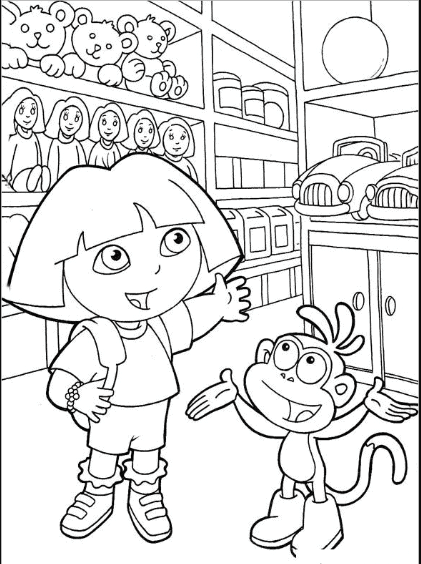 52 Desenhos da Dora para Imprimir e Colorir