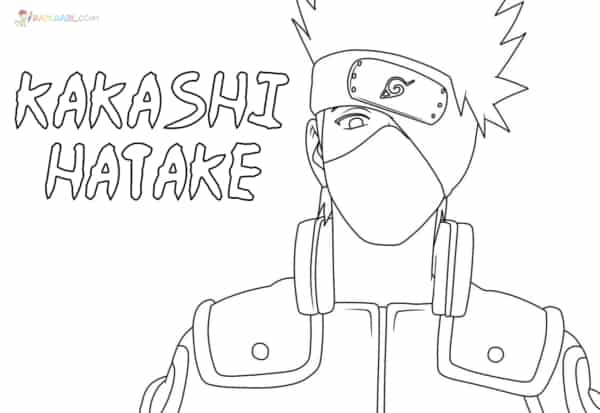 Kakashi Simples para colorir