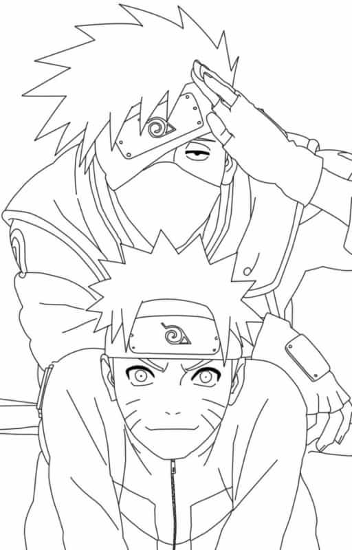 desenhos para intar e imprimir kakashi