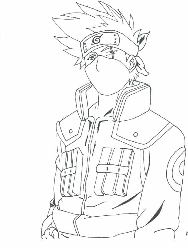 kakashi para colorir  Desenhos para colorir naruto, Naruto e