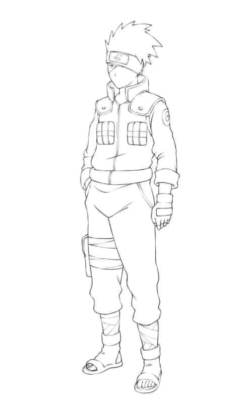 Desenhos do Kakashi de Naruto para colorir, baixar e imprimir - Coloring  Pages SK