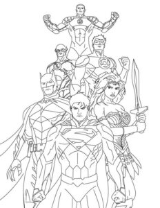 30 desenhos da Liga da Justiça para colorir e imprimir GRÁTIS!