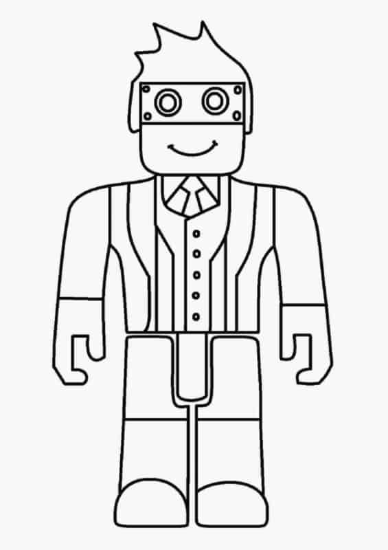 Página para colorir de personagens de videogame Roblox · Creative