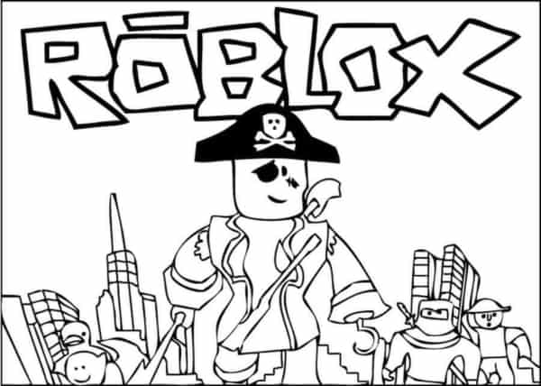 Página para colorir de personagens de videogame Roblox · Creative Fabrica