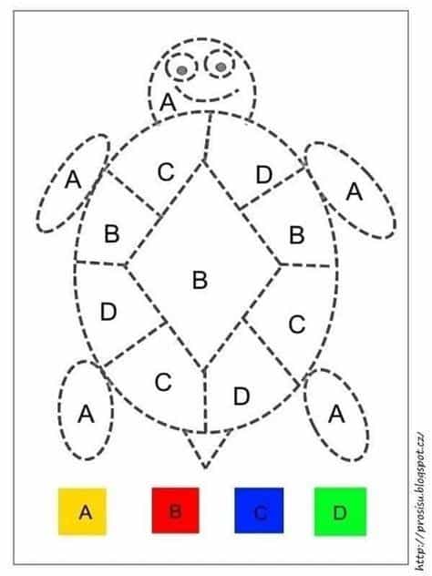 Tartaruga com formas geometricas