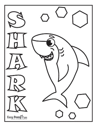 shark para colorir