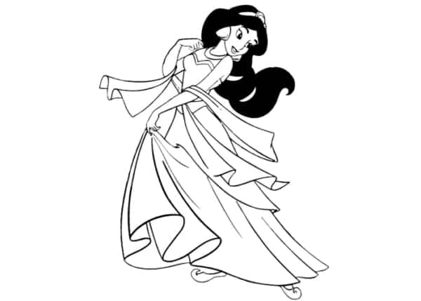 20 desenho princesa Jasmine para colorir Coloring Pages