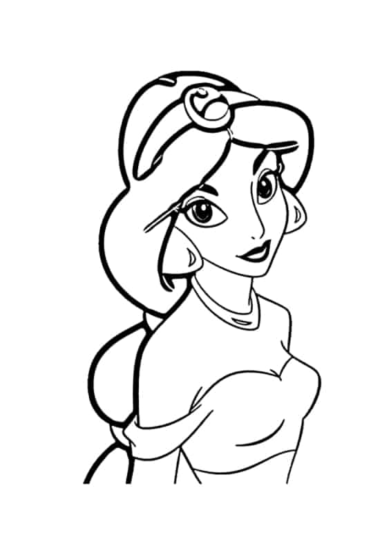 24 desenho princesa Jasmine para colorir Pinterest