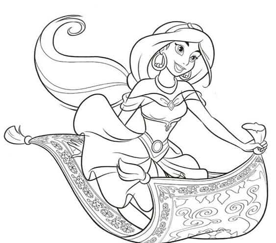 4 desenho Jasmine no tapete Tulamama