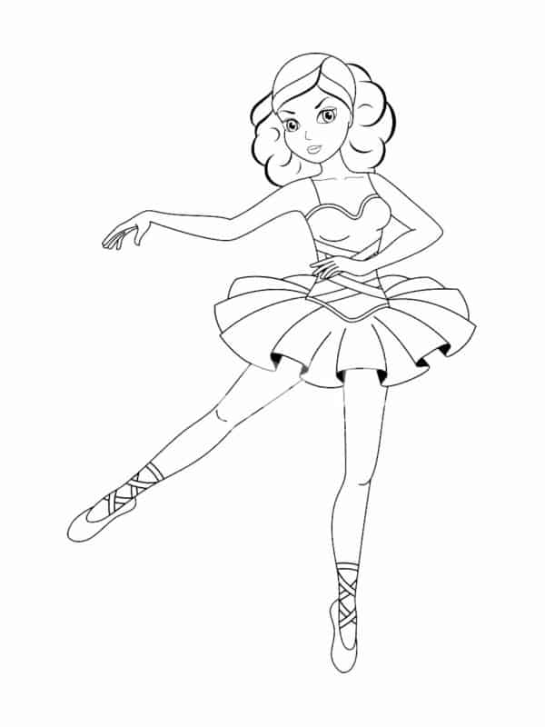 Desenhos de Bailarina Para Colorir e Imprimir - Pintar Grátis Online