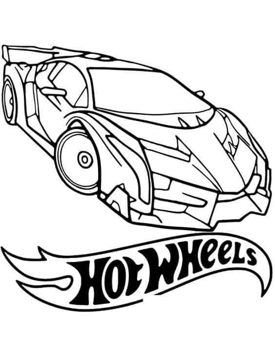 Hot Wheels para colorir23