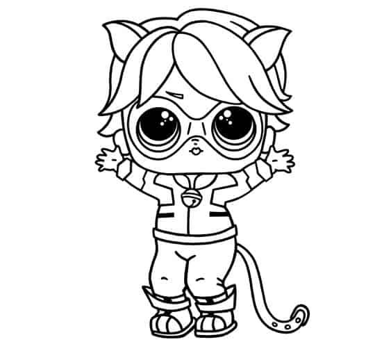LOL Surprise gatinha para colorir Fonte Pinterest