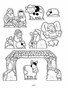 60 desenhos de PRESÉPIO para colorir, imprimir e montar!