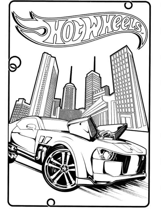 Desenho e Imagem Hot Wheels Corrida para Colorir e Imprimir Grátis para  Adultos e Crianças 