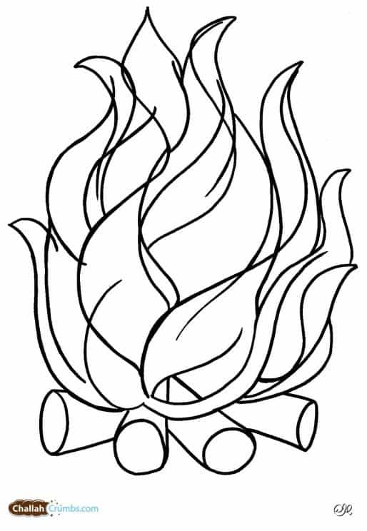 desenhos de fogueira para colorir